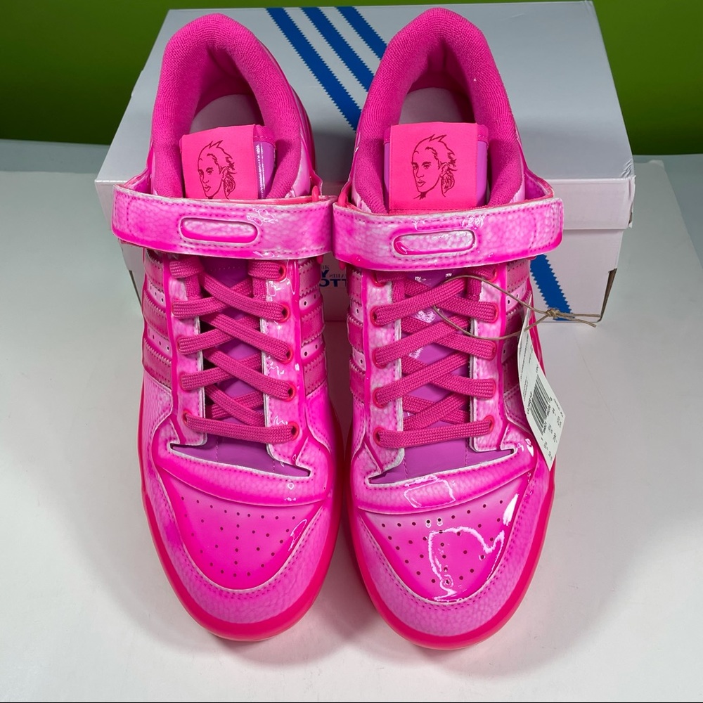 Adidas Jeremy Scott Forum Pink Dipped Low Mens Size 10 Sneakers Shoes - Picture 8 of 13